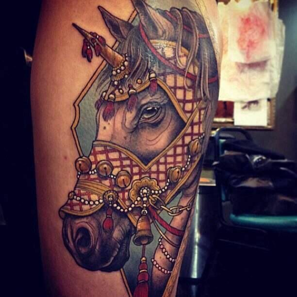 Beauty horse tattoo