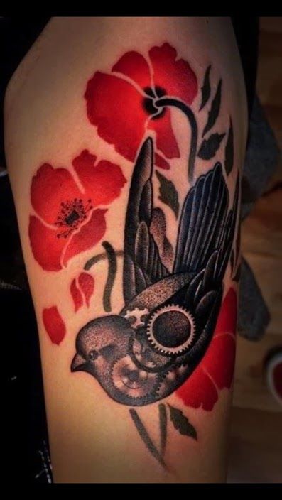 Bird Marcin Aleksander Surowiec tattoo