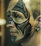 Black face tatttoo for men