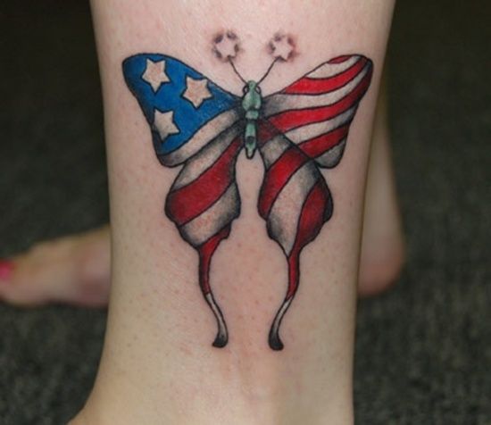 Butterfly with american flag