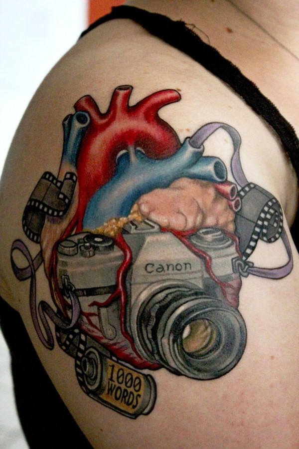 Canon camera tattoo