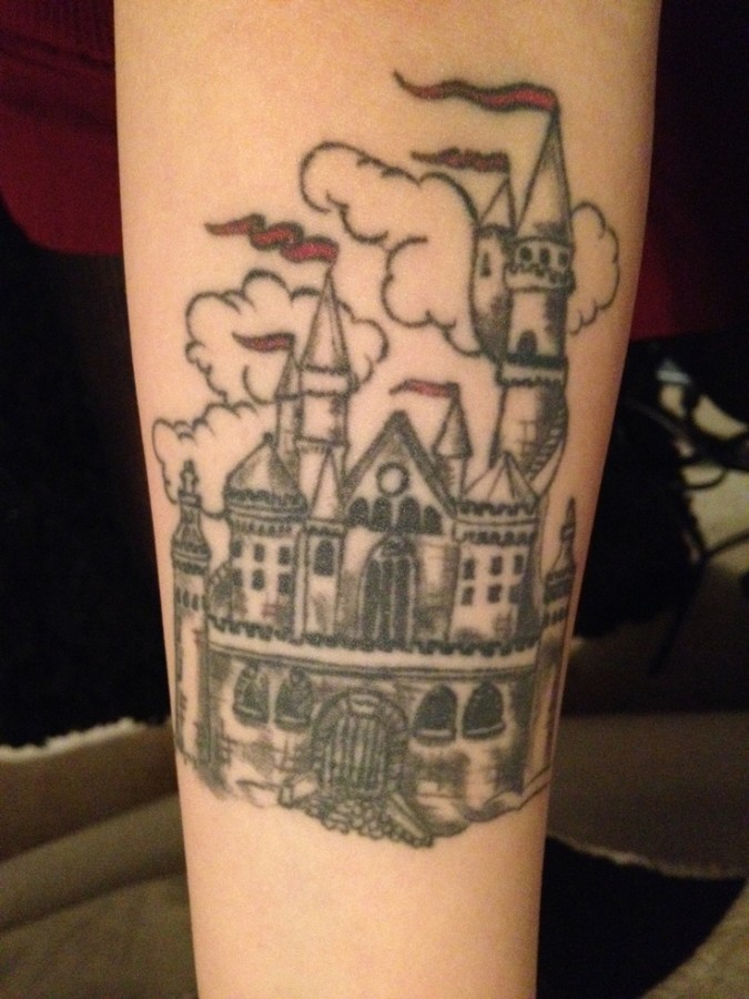 Castle fairy tale tattoo