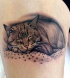 Cat tattoo by Matteo Pasqualin