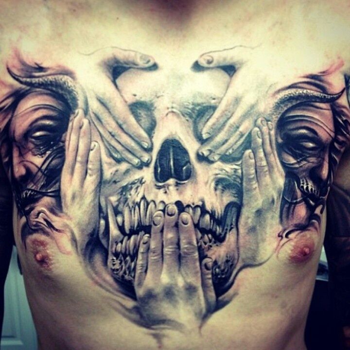 Chest 3D tattoo for Men