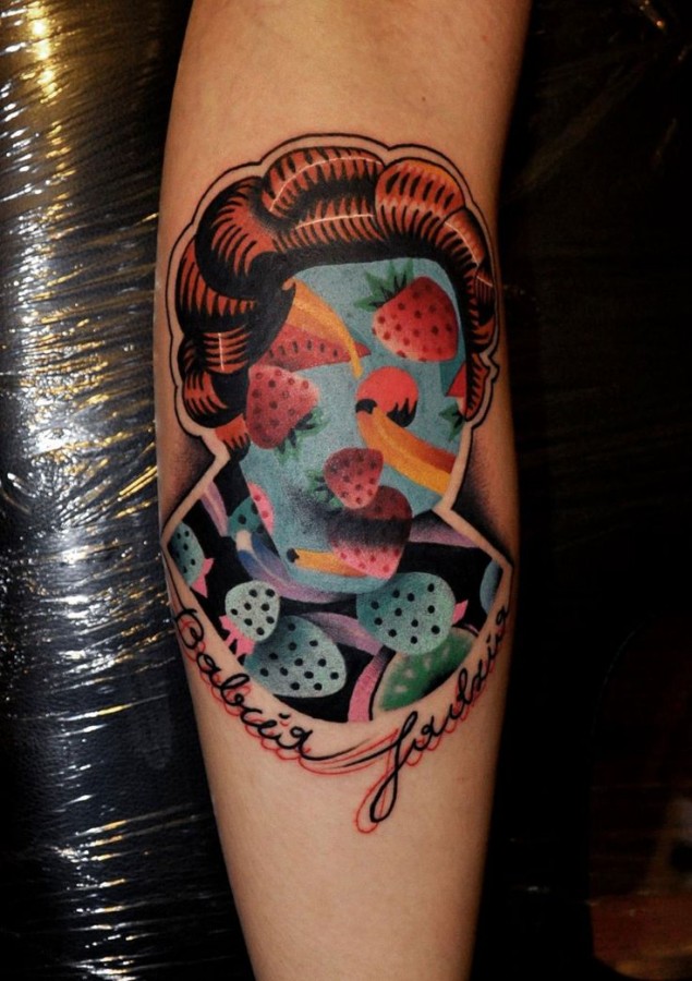 Colorful Marcin Aleksander Surowiec tattoo