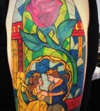 Colorful fairy tale tattoo