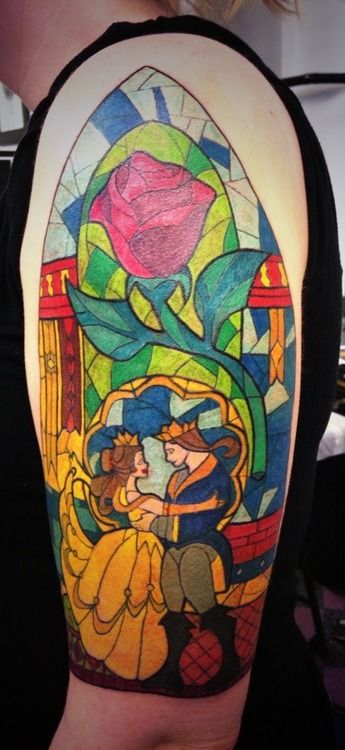 Colorful fairy tale tattoo