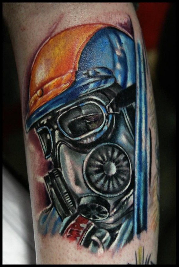 Colorful tattoo by Rich Pineda