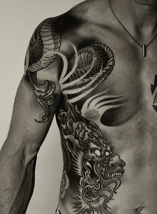 Crazy dragon tattoo