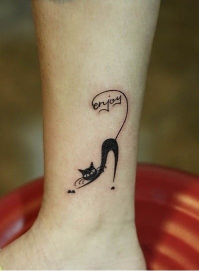 Enjoy black cats tattoo