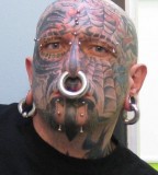 Full face tattoo