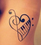 Heart and music tattoo