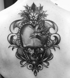 Heart and skull tattoo by Matteo Pasqualin