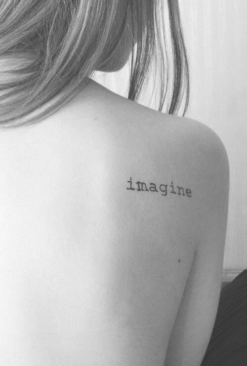 Imagine shoulder tattoo