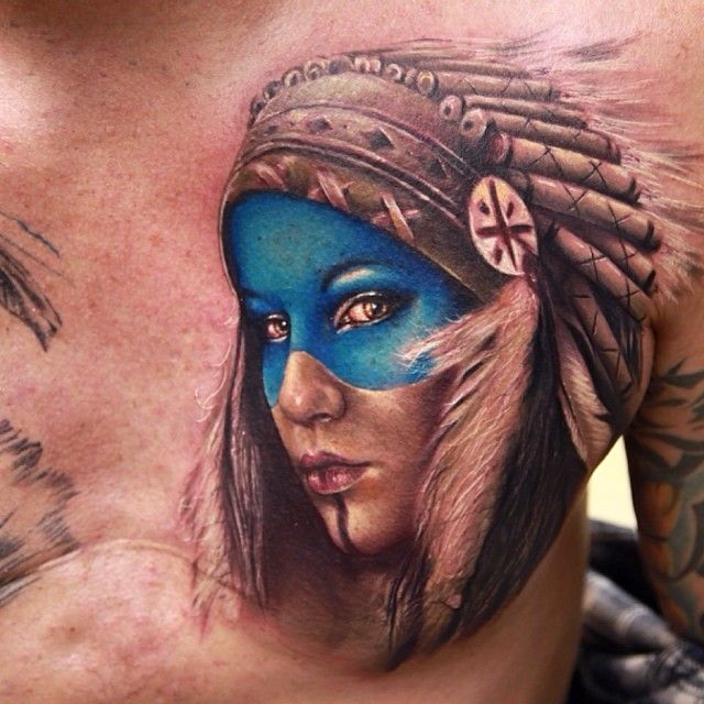 Indian tattoo by Rich Pineda