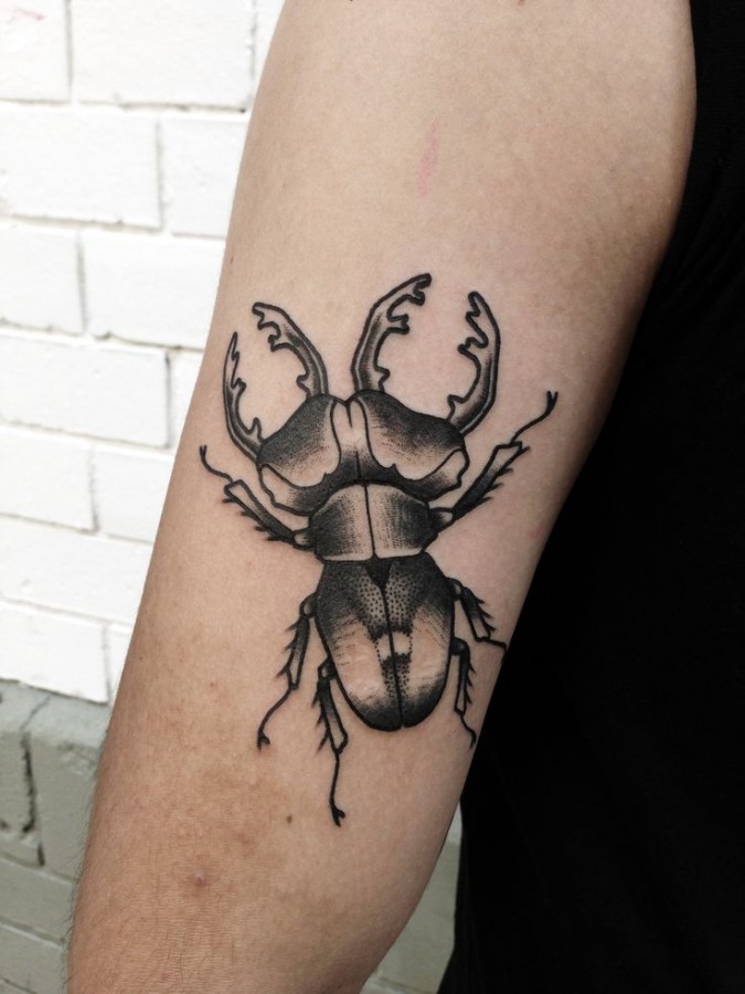 Insect tattoo by Philippe Fernandez