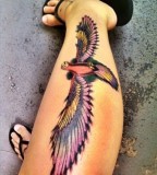 Leg eagle tattoo