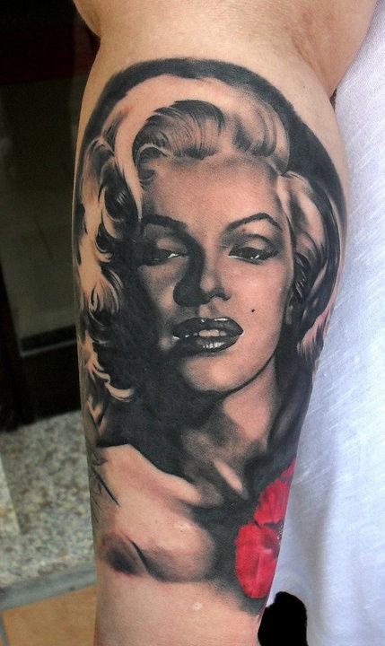 Marilyn Monroe tattoo by Matteo Pasqualin