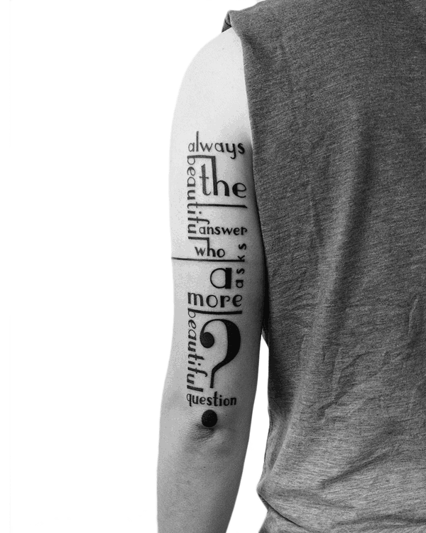 Nice words tattoo by Ben Volt