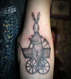 Rabbit tattoo by Andrey Svetov