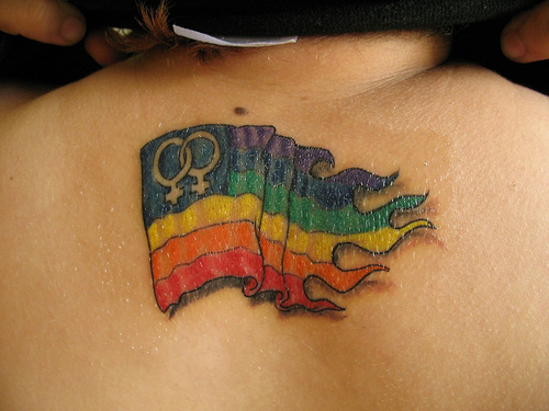 Rainbow tattoo