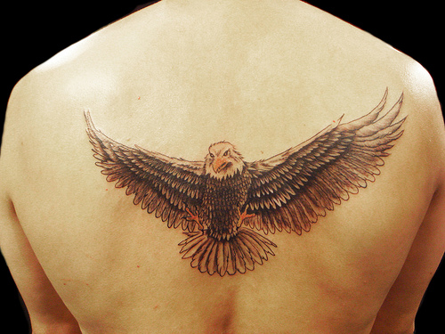 Realisti eagle tattoo