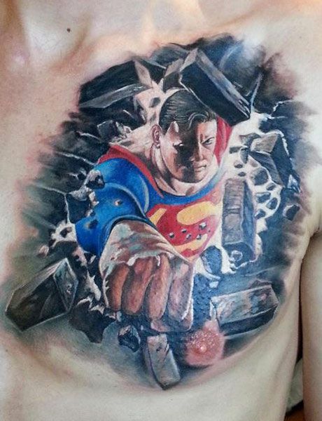 Superhero tattoo by Miroslav Pridal