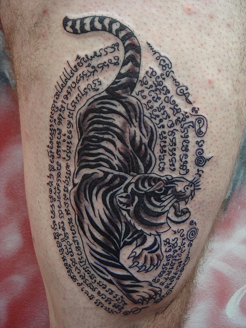 Thai tiger tattoo