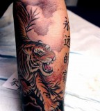 Tiger tatoo on arm