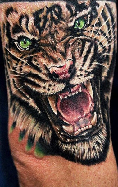 Tiger tattoo by Rich Pineda