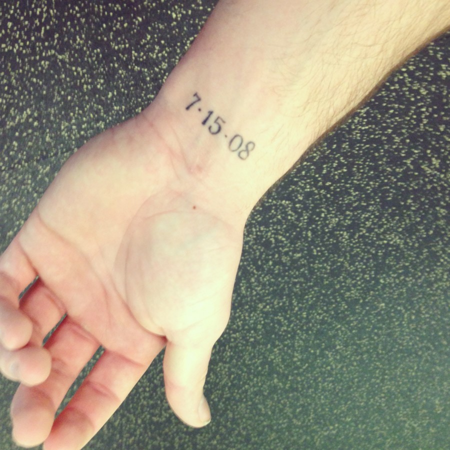 Wedding numbers tattoo