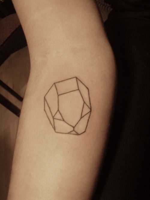 crystal tattoo minimalist work
