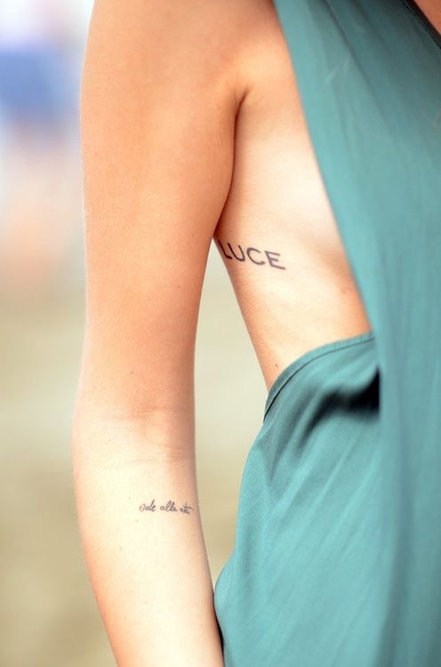 cute words tattoo