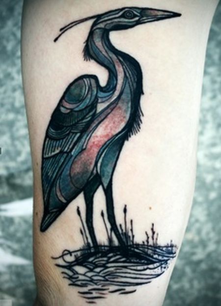 david hale tattoo bird in water