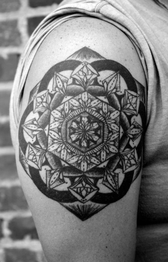 david hale tattoo mandala on arm