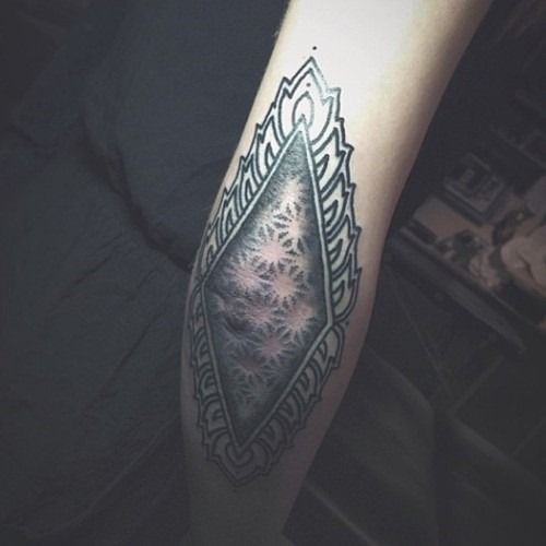 elbow tattoo rhombus