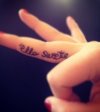 finger words tattoo