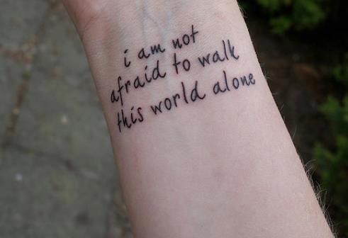 inspiring words tattoo