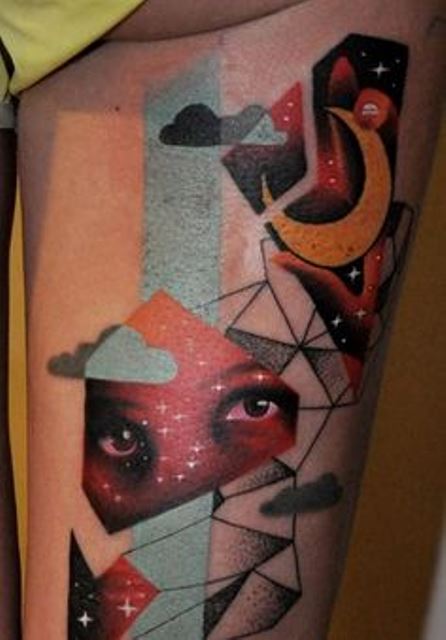 marcin aleksander surowiec tattoo eyes and moon