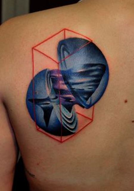 marcin aleksander surowiec tattoo fish bubble and red rectangular