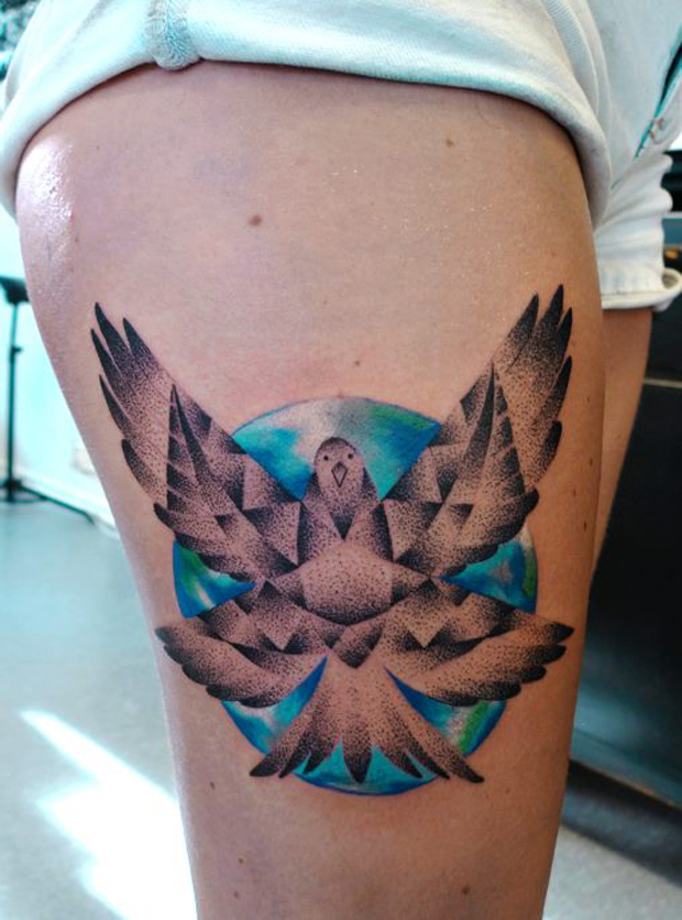 mariusz trubisz pigeon tattoo