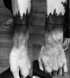 nature tattoo black wristbands dotwork