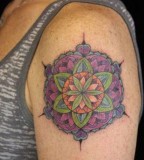 nature tattoo floral mandala on arm