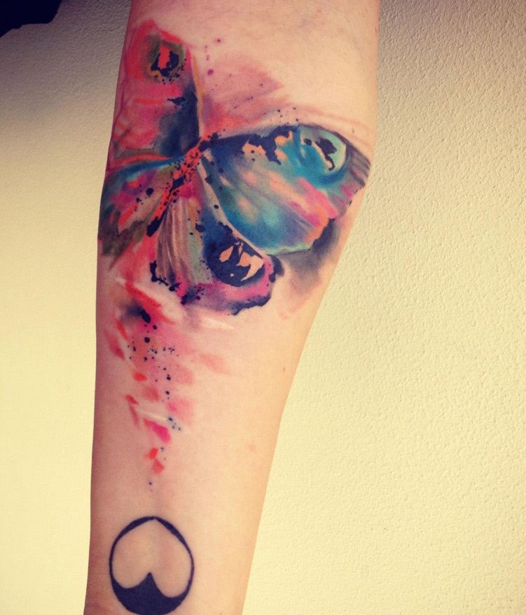 ondrash tattoo watercolor butterfly