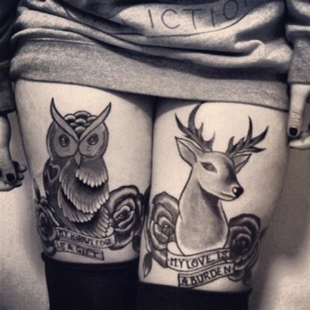 owl and roe tattoo