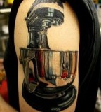 pop art tattoo food processor