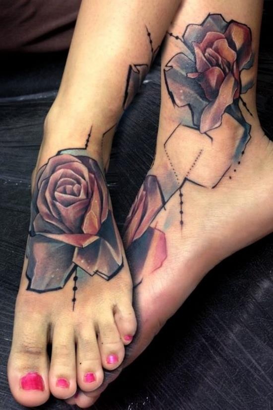 red rose tattoo