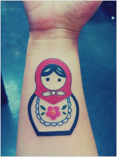 russian doll tattoo simple matryoshka