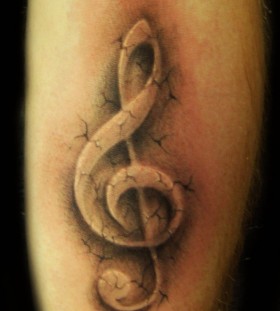 Adorable music tattoo