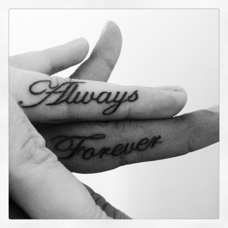 Always forever couples tattoo